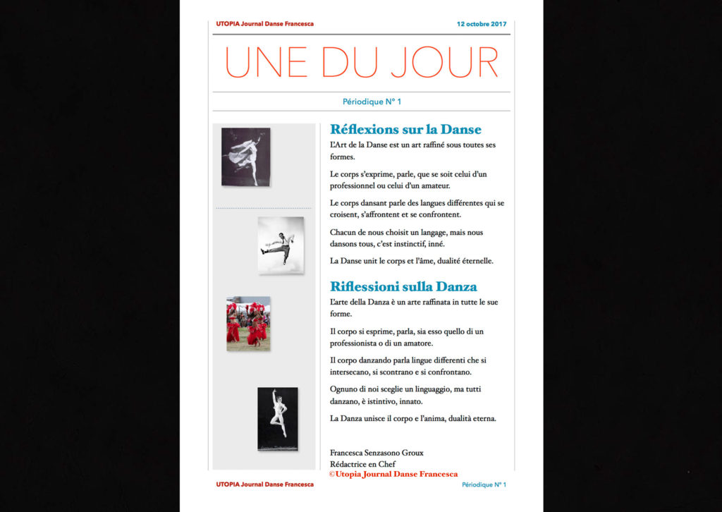 ©Utopia Journal Danse Francesca Périodique n.1-12.10.2017 version bilingue