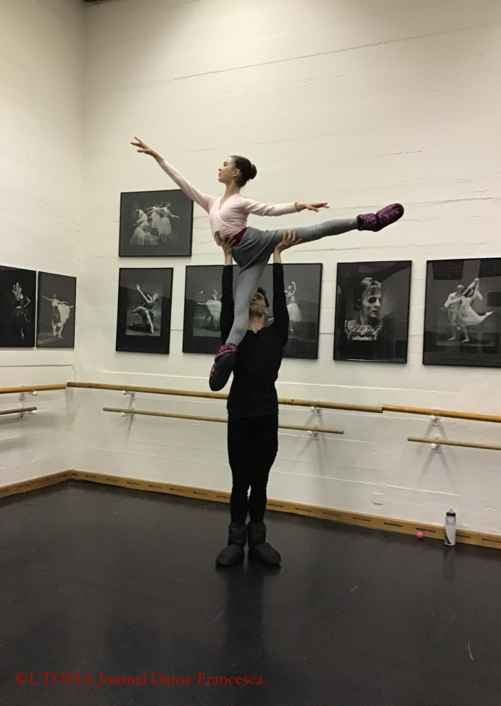©UTOPIA Journal Danse Francesca: Samuel Winkler et Jade Mitchell, deux concurrents australiens, à UTOPIA Ecole et Troupe de Danse, avant le Prix de Lausanne 2019, les 1er et 2.02.2019 