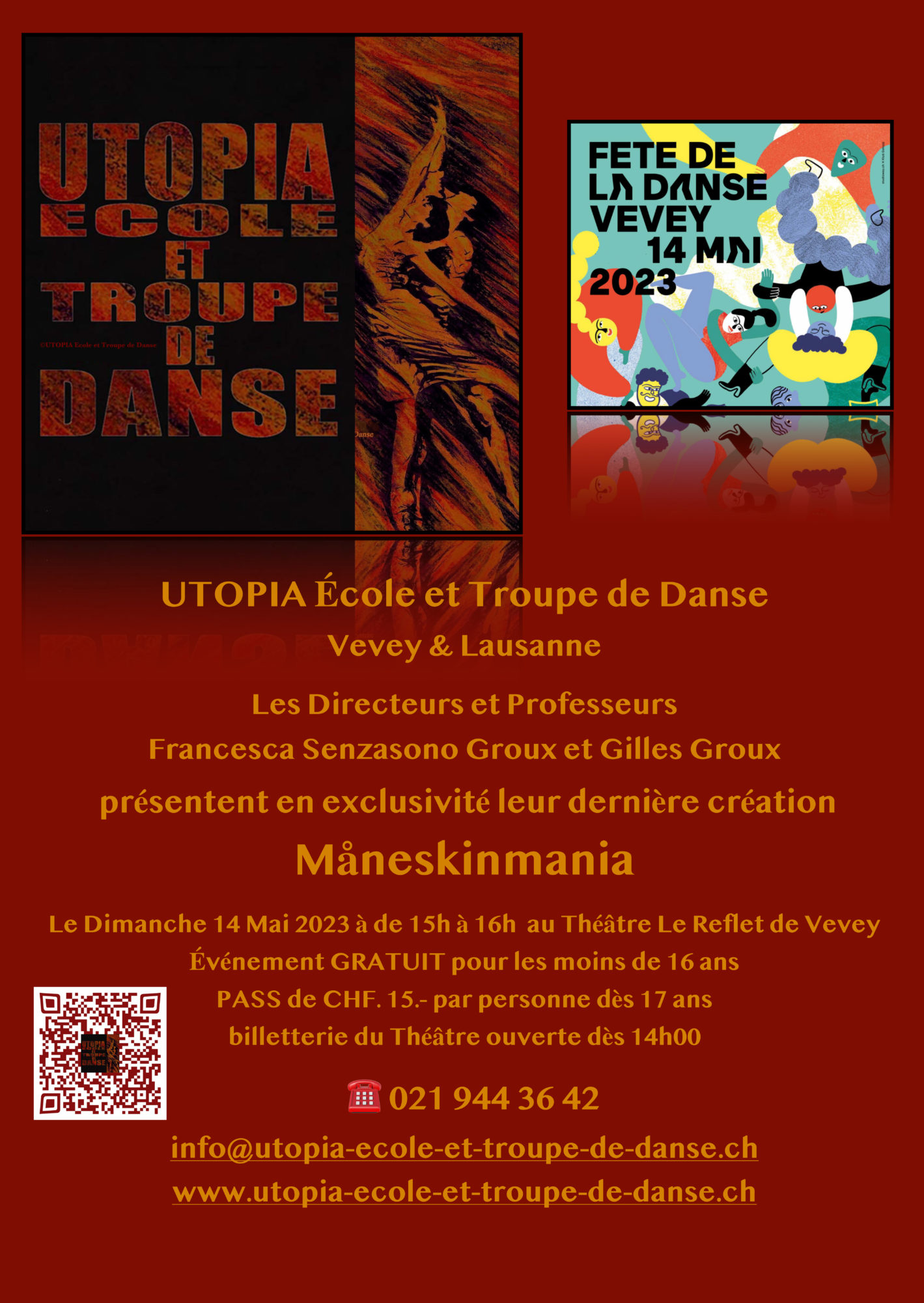 ©UTOPIA École et Troupe de Danse & ©UTOPIA Projet Danse SSU Fête de la danse de Vevey le 14 mai 2023