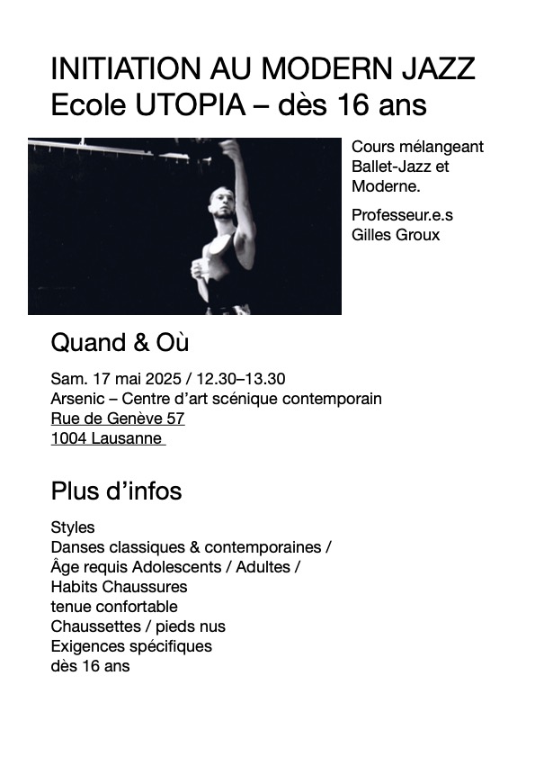 Gilles Groux à la Fête de la Danse de Lausanne le 17 mai 2025 à 12h30
