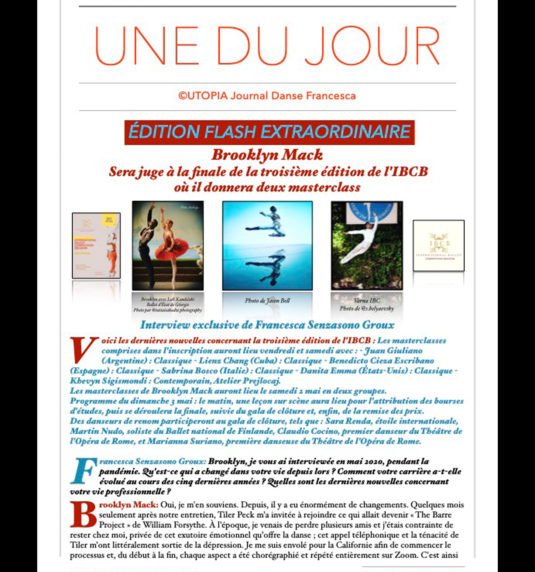 ©UTOPIA Journal Danse Francesca Editions Flash