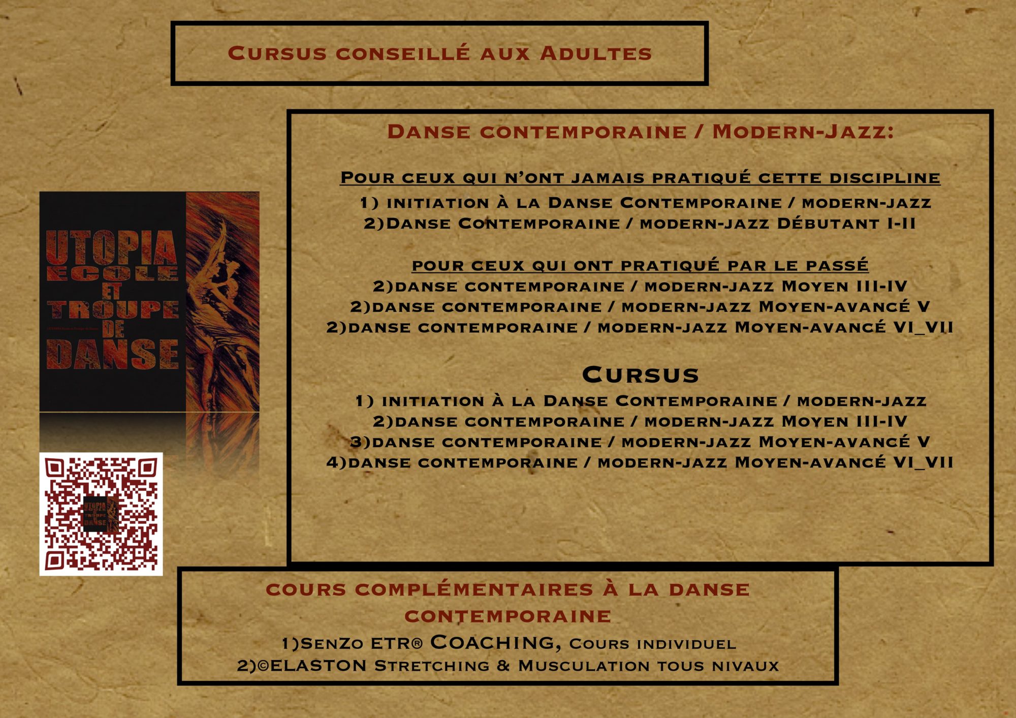 Cursus Danse Contemporaine Adultes