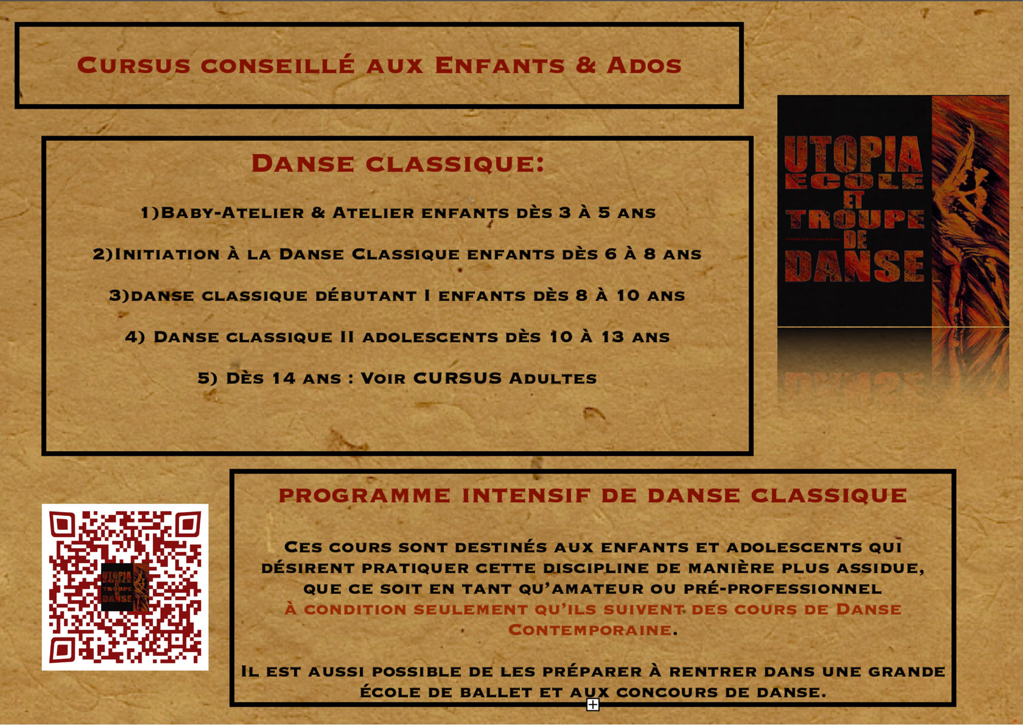 Cursus Enfants & Adolescents enfants Danse Classique